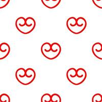 Cute decoration heart shape seamless pattern. vector
