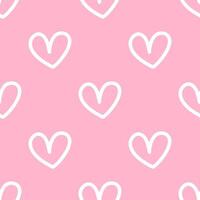Tiny cartoon heart shape seamless pattern on pink background. vector