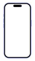 Modern realistic mobile phone device mockup design. Smartphone empty screen template with blue color frame vector