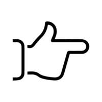 hand pointing isolated on background vector
