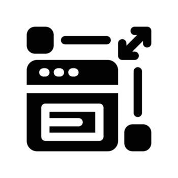 website responsive icon. glyph icon for your website, mobile, presentation, and logo design. vector