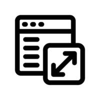 resize icon. line icon for your website, mobile, presentation, and logo design. vector