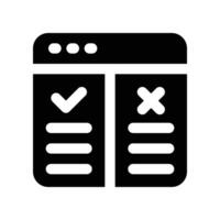 testing icon. glyph icon for your website, mobile, presentation, and logo design. vector