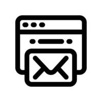email icon. line icon for your website, mobile, presentation, and logo design. vector