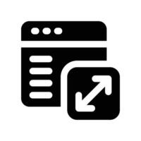 resize icon. glyph icon for your website, mobile, presentation, and logo design. vector