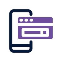 smartphone icon. dual tone icon for your website, mobile, presentation, and logo design. vector