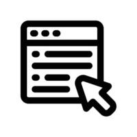 selection content icon. line icon for your website, mobile, presentation, and logo design. vector
