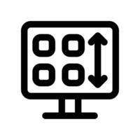 desktop computer icon. line icon for your website, mobile, presentation, and logo design. vector