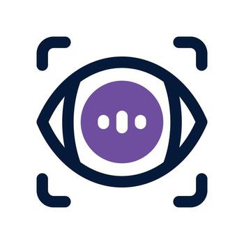 ver icono. doble tono icono para tu sitio web, móvil, presentación, y logo diseño. vector