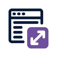 resize icon. dual tone icon for your website, mobile, presentation, and logo design. vector