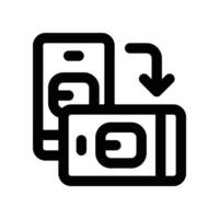 rotate mode icon. line icon for your website, mobile, presentation, and logo design. vector