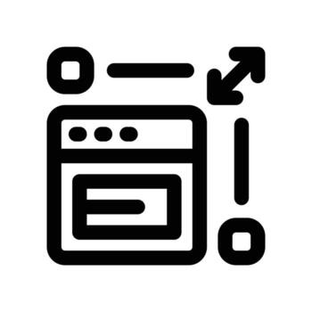 website responsive icon. line icon for your website, mobile, presentation, and logo design. vector