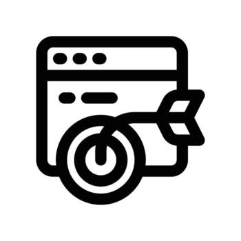 objetivo icono. línea icono para tu sitio web, móvil, presentación, y logo diseño. vector