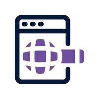 browser icon. dual tone icon for your website, mobile, presentation, and logo design. vector