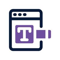 text edit icon. dual tone icon for your website, mobile, presentation, and logo design. vector