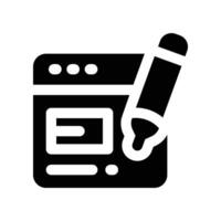 edit icon. glyph icon for your website, mobile, presentation, and logo design. vector