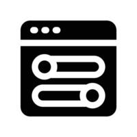 website toggle icon. glyph icon for your website, mobile, presentation, and logo design. vector