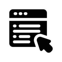 selection content icon. glyph icon for your website, mobile, presentation, and logo design. vector