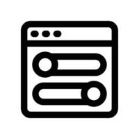website toggle icon. line icon for your website, mobile, presentation, and logo design. vector