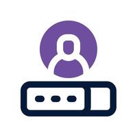 login icon. dual tone icon for your website, mobile, presentation, and logo design. vector
