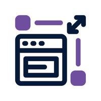 website responsive icon. dual tone icon for your website, mobile, presentation, and logo design. vector