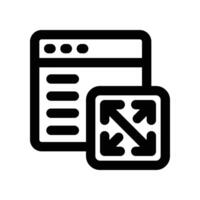 maximize page icon. line icon for your website, mobile, presentation, and logo design. vector