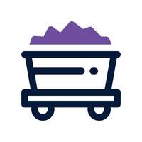 mining cart icon. dual tone icon for your website, mobile, presentation, and logo design. vector