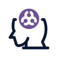 nuclear mind icon. dual tone icon for your website, mobile, presentation, and logo design. vector