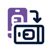 rotate mode icon. dual tone icon for your website, mobile, presentation, and logo design. vector