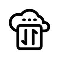 cloud data icon. line icon for your website, mobile, presentation, and logo design. vector