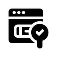 search icon. glyph icon for your website, mobile, presentation, and logo design. vector