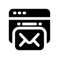email icon. glyph icon for your website, mobile, presentation, and logo design. vector
