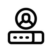 login icon. line icon for your website, mobile, presentation, and logo design. vector