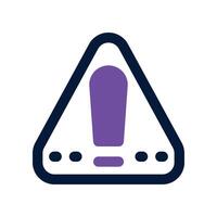 warning icon. dual tone icon for your website, mobile, presentation, and logo design. vector