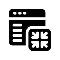 minimize page icon. glyph icon for your website, mobile, presentation, and logo design. vector