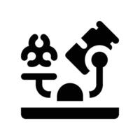 microscope icon. glyph icon for your website, mobile, presentation, and logo design. vector