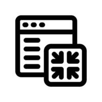 minimize page icon. line icon for your website, mobile, presentation, and logo design. vector