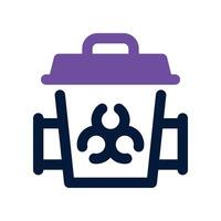 trash icon. dual tone icon for your website, mobile, presentation, and logo design. vector