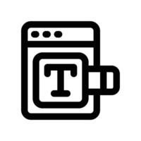 text edit icon. line icon for your website, mobile, presentation, and logo design. vector