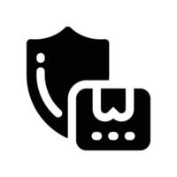delivery protection icon. glyph icon for your website, mobile, presentation, and logo design. vector