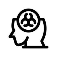 nuclear mind icon. line icon for your website, mobile, presentation, and logo design. vector