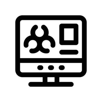 nuclear monitoring icon. line icon for your website, mobile, presentation, and logo design. vector