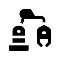 robotic arm icon. glyph icon for your website, mobile, presentation, and logo design. vector