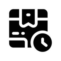 delivery estimation icon. glyph icon for your website, mobile, presentation, and logo design. vector