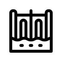 dam icon. line icon for your website, mobile, presentation, and logo design. vector