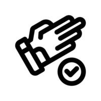 glove icon. line icon for your website, mobile, presentation, and logo design. vector