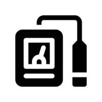 geiger counter icon. glyph icon for your website, mobile, presentation, and logo design. vector