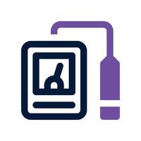 geiger counter icon. dual tone icon for your website, mobile, presentation, and logo design. vector