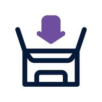 packing icon. dual tone icon for your website, mobile, presentation, and logo design. vector