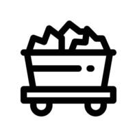 mining cart icon. line icon for your website, mobile, presentation, and logo design. vector